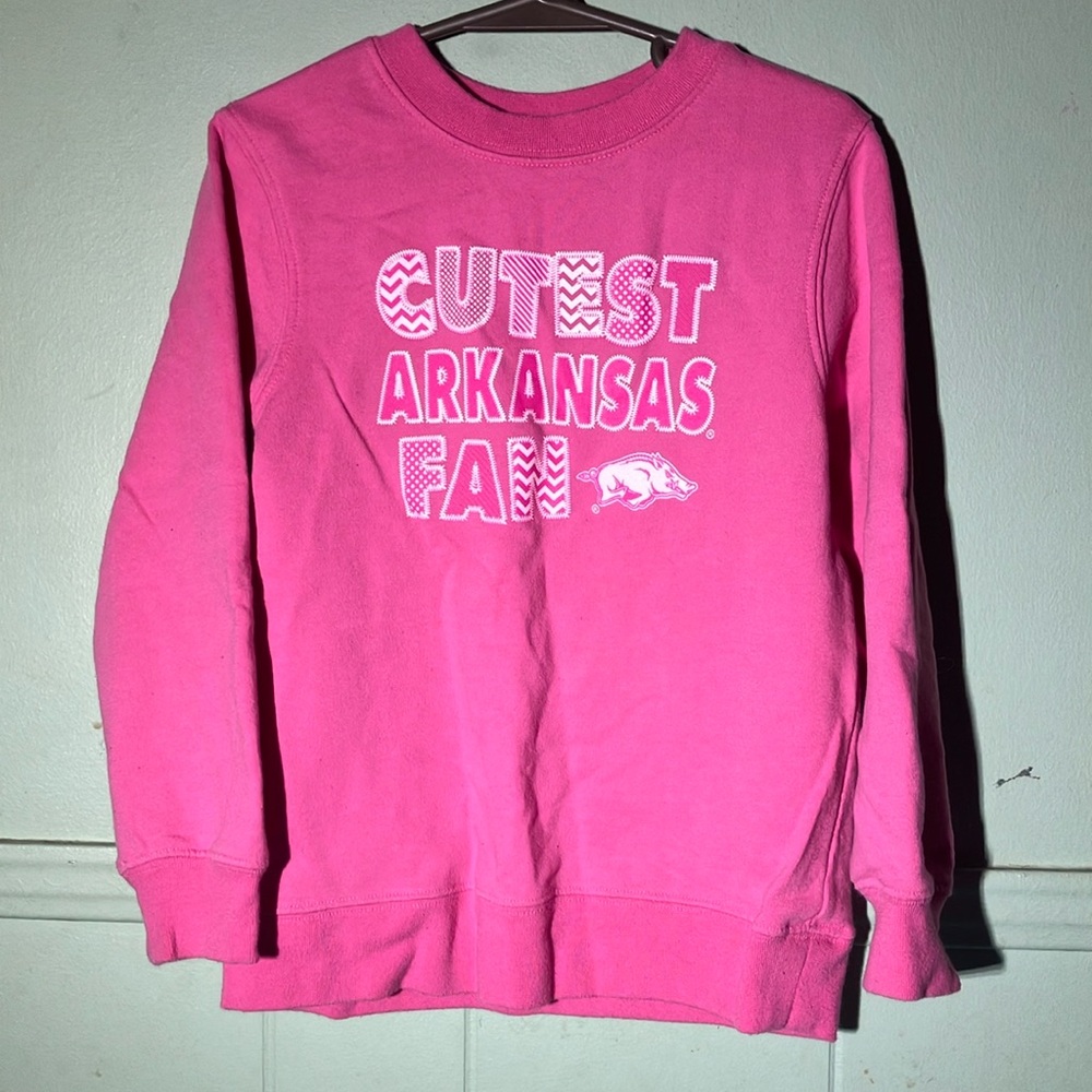 Russel girls cutest arkansas fan sweatshirt